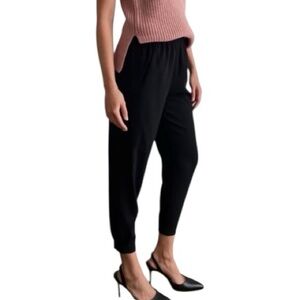 Aritzia Babaton Dexter Black High-Waist Tapered Jogger Pants Size S EUC